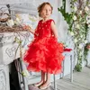 Meisje Jurken Rode Kerst Jurk Meisjes Vrolijk Jaar Feestkostuum Tutu Kerstman Gift Winter Xmas Vestidos