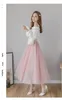 Skirts Yarn Skirt Half-length Female Spring And Autumn Mid-length Style 2024 Mesh Pleated Super Fairy Forest