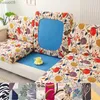 Stol täcker nya blommiga tryckta stretch soffa säte kudde täcker ryggstödskydd för soffasoffa täcker l form chaselong slipcovers