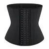 Shapers pour femmes avant 30cm latex taille formateur 25 acier désossé respirant trou d'air corset noir nu cincher