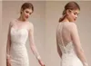 恋人のウェディングウェディングドレスのシンプルなショールエレガントな長袖ブライダルレースジャケットホワイトウェディングアクセサリー4354008