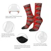 Chaussettes homme cerveau motif à pois - neurologie rouge Design chaussette hommes femmes bas Polyester personnalisables