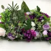 3D Artificial Flowerwall Panels Pink Peony Ivory Hot Red Pink Rose Green Plants Wedding Backdrop Runners Home Decor 2024304