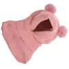 Basker ylle pullover hatt motorhuv för barn baby virka varmt stickat garn beanie vinter flicka mössa