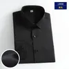 5xl vestido formal de alta qualidade dos homens camisa manga longa outono e inverno puro branco seda suave moda negócios casual sem ferro 240304