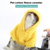 Hundebekleidung, weicher, dicker Haustier-Kapuzenpullover, gemütlicher Plüsch-Fleece für wetterfestes, bequemes Sweatshirt mit zweibeinigem Design, warme Kapuze