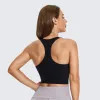 Bras Women Raceback Sports Bra Vest Removable Cups Longline Yoga Bra pour courir le gymnastique de gymnase de fitness yoga