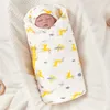 Quilts Baby blanket with a thickness of 110X100cm made of pure cotton with 6 layers. Newborn bath towel packaging blanket swaddle soft printed childrens blanketL2405