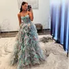 Printed Floral Prom Dress Sweetheart Fitted Bodice Layered Ruffled Lady Pageant Winter Formal Evening Gown Special Occasion Gala Wear Lilac Aqua Dreamsicle Multi