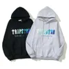 American High Street Nice Rap Trend Brand Trapstar Blue, White, Red Handduk Embroiled Men's and Women's Casual Hoodie