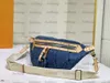 Модная дизайнерская роскошная джинсовая сумка на ремне, сумка через плечо, сумка M46837