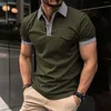 Chemises décontractées pour hommes Fashion printemps et été à manches courtes à manches courtes revers Heavy T pour hommes Tall Mens Shirt