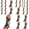 Urban Sexy Dresses Whole Womens Black Bodycon Leather Strapless Latex Club Wear Costumes Clothing Pvc Mini Dress Catsuits Cat Suits9 Dh3Iq