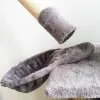 Tapetes cinza pelúcia gato ninho camas macio quente diy gato gatinho árvore rede redonda pendurado net gato sleeper pet escalada acessórios