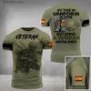 Męskie koszulki 3D druk T Shirt Men Wysokiej jakości hiszpańska portugalska flaga flagi mody armia Sił specjalnych Soldier Topss Plus Size L240304