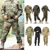 Uniforme masculino camuflado airsoft terno tático acampamento exército forças especiais combate jcckets calças militar soldado roupas