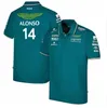 Мужские футболки Футболка из джерси Aston Martin AMF1 Polo 2023 Мужская футболка Fernando Alonso Racing Suit Formula 1 Рубашка F1 Футболки MOTO Motorcyc размер S-XXXL