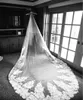 Luxury 5 M Single Layer Lace Tulle Wedding Bridal Veils For Beach Garden Wedding Chapel Train Luxury Vintage Bridal Wedding Veils5593008