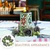 Guirlande de fleurs décoratives d'hiver, accessoires de disposition de mariage, anneaux en tissu de soie pour piliers