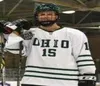 College Basketball Wears Custom Men039S Ohio Bobcats 16 Hartman 11 Harris 10 Lubin Hockey Jerseys Mens Sydd College Hock9847450