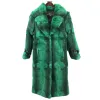 Pele Real Rabbit Fur Full Pelt Long Coat Woman Casual 2023 Autumn Winter Coat Furry Winter Furry Fluffy Green Blue Branco 2210030