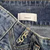 Jeans da donna Pantaloni svasati Jeans Distintivo con lettera in metallo Pantaloni in denim Pantaloni moda di lusso Streetwear 240304