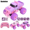 Pink RC Car Electric Drive Offroad 24G Big Wheel Sight Prędkość Purple Purple Remot Controlcs Toys For Children 240228