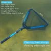 Strumenti pieghevoli a rete da pesca con impugnatura telescopica in lega in alluminio Net triangolazione con rivestimento in gomma per pesca esterna 41 x 92 cm