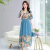 Dress New Hot Casual Print Dresses Women Summer Dresses Cotton Vintage Dress FashionPlus Size Short Sleeve