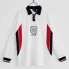 Maillots de football Angleterre Maillot de football rétro 1982 1994 1998 2002 1996 2008 1989 Maillots de football Kits occultants BECKHAM GASCOIGNE OWEN GERRARD BARNES