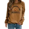 Camicette da donna Felpa con cappuccio francese Felpa Halloweentown T Shirt Felpe vintage Halloween Maglioni lavorati a maglia da donna