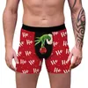 Sous-vêtements hommes adultes shorts de Noël culottes de fête de Noël sous-vêtements ceinture élastique boxer slip extensible vêtements de nuit respirants