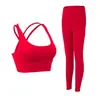 Conjunto de yoga das mulheres sutiã esportivo e leggings jogging 2 peça conjunto yoga esporte ginásio roupas sportwear mulher 240226