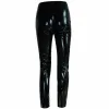 Capri Vrouwen Gothic Kunstleer Elastische Legging Hol Lace Up PU Leggins Legging Dame Fetish Sexy Zwarte Punk Rock Magere Broek