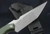 1PCS Nowy M7719 Wysokiej jakości stałe nóż ostrzy 14c28N Stone Wash Tanto Point Blade CNC Pełny tang Micarta rączka zewnętrzna noże taktyczne z Kydex