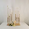 floor standing tall 8 heads candle holder gold metal table candelabra 8 arms centerpieces for wedding party