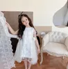 2021 neonate abiti estivi bambini bambini ragazza fiocco abito da principessa per ragazze vestiti da festa6159269