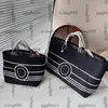 Klassisk denim Black Beach Shopping Totes väskor Topphandtag med bokstavsremslingremsa Crossbody axelhandväskor utomhus daglig outfit ficka 24x23cm 40x29cm