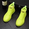 Tendance Nouveau Designer Hommes Fluorescent Vert Jaune Chaussures Casual Appartements Mocassins Mocassins De Luxe Punk Rock Baskets Zapatos Hombre