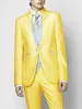 Abiti da uomo Kuson uomini Full Suit White Party Wedding Tuxedo Slim Fit Mens Formale Prom 3 PC (giubbotto pantaloni per giacca) Costume su misura