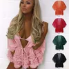 Bikini täcker 2021 kvinnor ruffles strandkläder badkläder kaftan damer sommar solskyddsmedel mini sundress strand täckning baddräkt sarongs279w