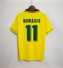 Maillots de football Brésil Vintage ROMARIO RIVALDO Brésil camisa futebol 2000 1970 1957 1950 PELE Retro football jerseysH2434