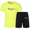 Heren T-shirts t-shirts en shorts Set Mannen Trainingspak Zomer Basketbal Jogging Sportkleding Streetwear Harajuku Tops T-shirt Pak