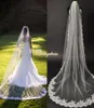 Модная однослойная свадебная фата длиной в часовню, белая тюль высокого качества, свадебная мантилья 9926875