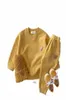 Ensembles de vêtements pour enfants Ensembles de vêtements pour filles en bas âge Tenues pour bébé garçon Survêtement Mignon Tête d'ours Sweat-shirt et pantalon brodés 2pcs Costume de sport6953966