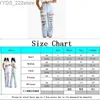 Jeans High Waist Jeans Shredded Hole Edging Straight Trousers Distressed Boyfriend Ripped Jeans 240304