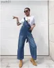 Women's Jeans Autumn and winter womens overalls Jeans European American fashion loose wide leg denim women age-receiving jumpsuit 240304