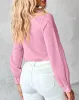 Shirt Fashion Woman Blouse Spring Rose Detail Rhinestone Single Breasted Casual Plain TurnDown Collar Long Sleeve Daily Shirt Top