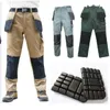 Pantalon cargo multi-poches pour hommes, pantalon de travail en plein air, résistant à l'usure, pantalon de travail avec sac de jambe, 240228