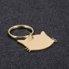 Tags Wholesale 10Pcs/Lot Blank Cat Pet ID Tag Stainless Steel Personalized Name ID Collar for DIY Custom Name Keychain Accessories